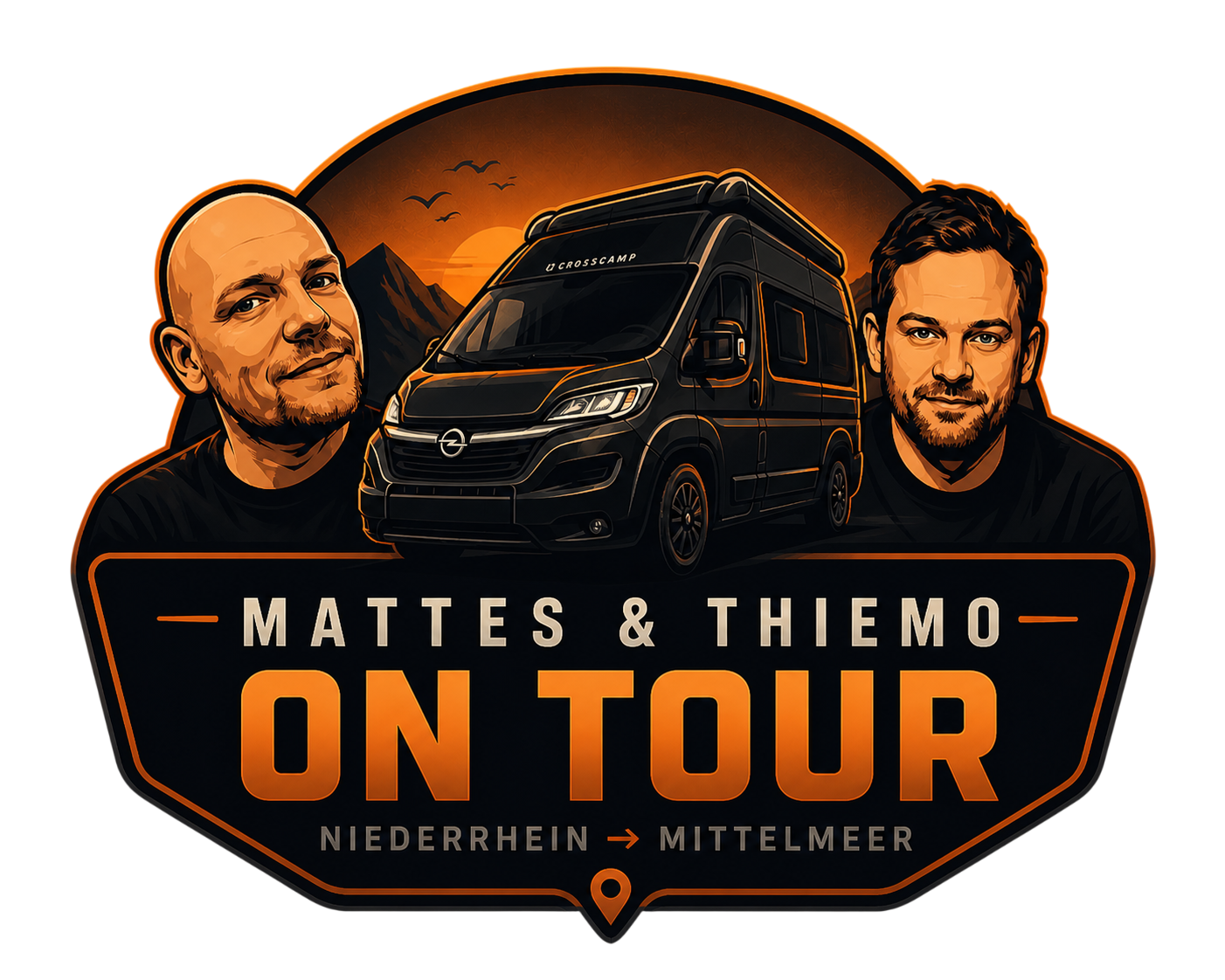 Mattes & Thiemo on Tour — Niederrhein zum Mittelmeer